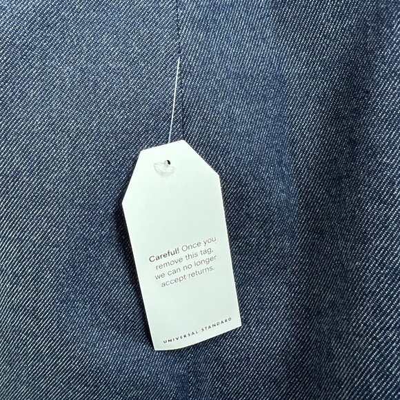 Universal Standard Blazer Jacket Womens 3XL 34 36 Percy Denim Look Stretch New - Picture 16 of 16